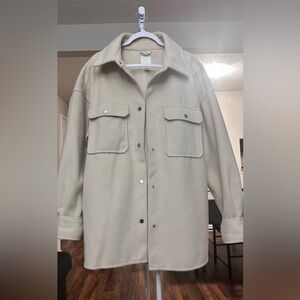 H&M Cream Button-Up Jacket